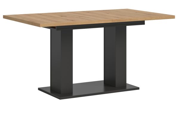 Esstisch Home-X in Artisan Eiche und grau Tisch ausziehbar 150 - 190 cm