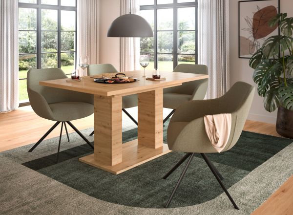 Esstisch Home-X in Artisan Eiche Tisch ausziehbar 150 - 190 cm