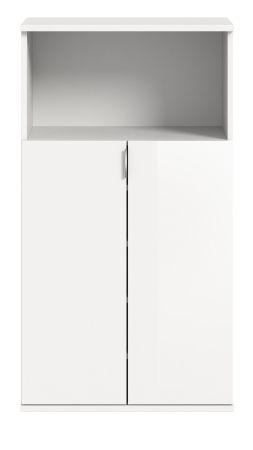 Kommode SystemX in wei� Hochglanz Flur Diele Mehrzweckschrank 61 x 110 cm