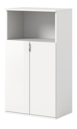 Kommode SystemX in wei� Hochglanz Flur Diele Mehrzweckschrank 61 x 110 cm