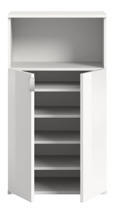 Kommode SystemX in wei� Hochglanz Flur Diele Mehrzweckschrank 61 x 110 cm