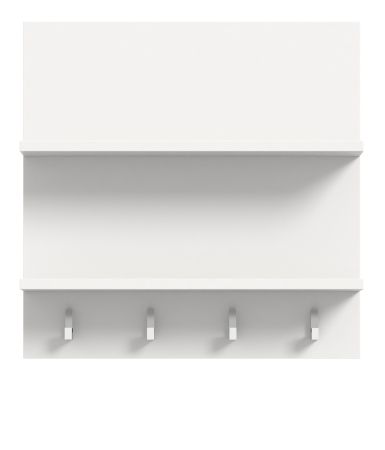 Wandregal mit Haken SystemX in wei� Schl�sselbrett 52 x 52 cm