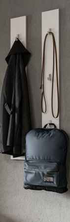 Garderobenpaneel Set SystemX in wei� 2x Wandgarderobe 115 cm