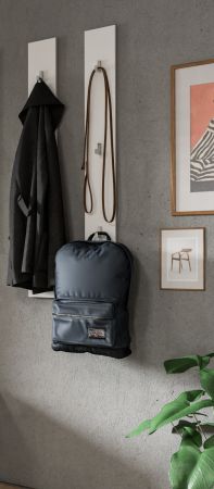 Garderobenpaneel Set SystemX in wei� 2x Wandgarderobe 115 cm