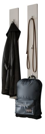 Garderobenpaneel Set SystemX in wei� 2x Wandgarderobe 115 cm