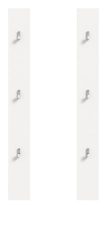 Garderobenpaneel Set SystemX in wei� 2x Wandgarderobe 115 cm