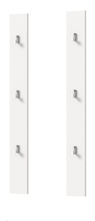 Garderobenpaneel Set SystemX in wei� 2x Wandgarderobe 115 cm