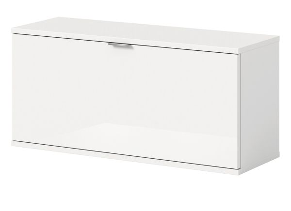 Schuhschrank SystemX in wei� Hochglanz Flur Diele Kommode 91 cm