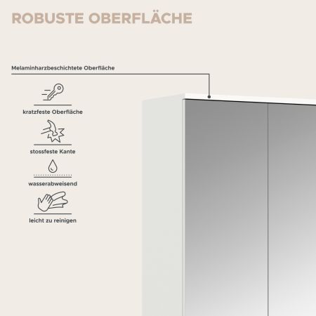 Garderobenschrank mit Spiegelt�r SystemX in wei� Schuhschrank 232 x 193 cm
