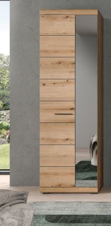 Garderobenschrank Shawn in Evoke Eiche Garderobe oder gro�er Schuhschrank mit Spiegel 62 x 197 cm