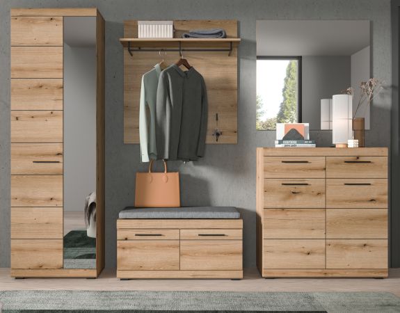 Garderobe Set 5-teilig Shawn in Evoke Eiche Garderobenkombination 272 x 197 cm