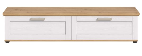 TV-Lowboard Mirano in wei� L�rche und Eiche Artisan Landhaus TV Unterteil 164 cm