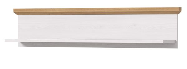 Wandboard Mirano in wei� L�rche und Eiche Artisan Landhaus Wandregal 110 cm