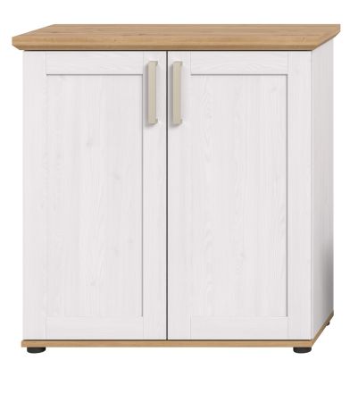 Kommode Mirano in wei� L�rche und Eiche Artisan Landhaus Highboard 84 x 88 cm