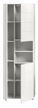Badezimmer Hochschrank Larik in wei� Hochglanz Badschrank 60 x 190 cm
