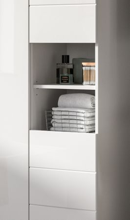Badm�bel Set 3-teilig Larik in wei� Hochglanz Badkombination 157 x 190 cm
