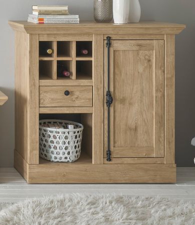 Kommode Dorset in Eiche Gold Landhaus Highboard 105 x 103 cm, Soft-Close