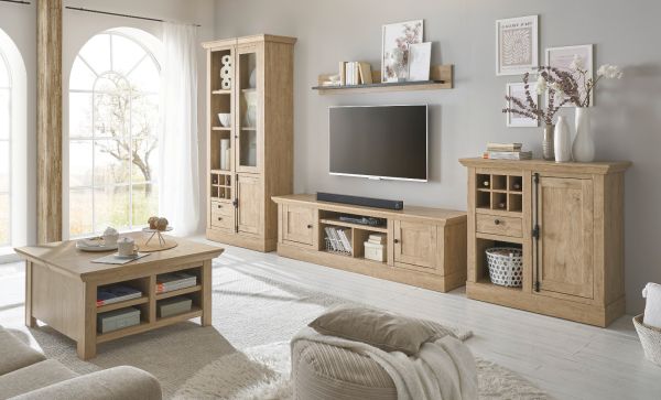 Wandboard Dorset in Eiche Gold Landhaus Wandregal 150 cm