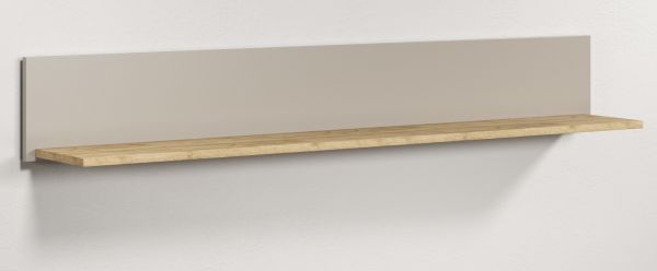 Wandboard Jardins in Kaschmir / Sand und Evoke Eiche Wandregal 140 cm