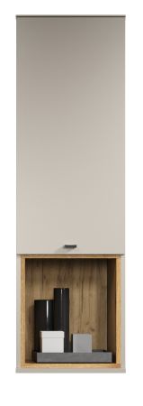 H�ngeschrank Jardins in Kaschmir / Sand mit Eiche 40 x 130 cm, Soft-Close