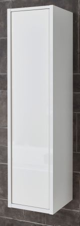 Badezimmer Hochschrank Glide in wei� Hochglanz, H�ngeschrank 30 x 119 cm mit Push-Open