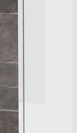 Badezimmer Hochschrank Glide in wei� Hochglanz, H�ngeschrank 30 x 119 cm mit Push-Open