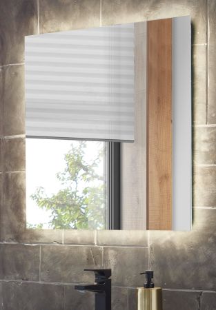 Badezimmer Spiegel Glide mit LED Beleuchtung und Touchschalter 80 cm