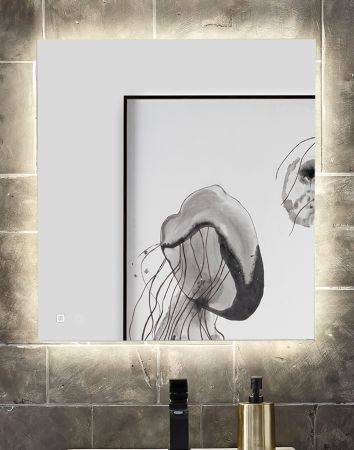 Badezimmer Spiegel Glide mit LED Beleuchtung und Touchschalter 80 cm