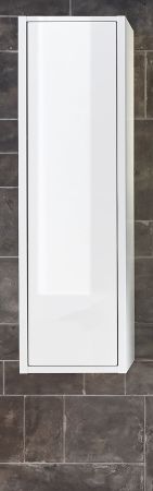 Badezimmer Hochschrank Glide in wei� Hochglanz 30 x 119 cm