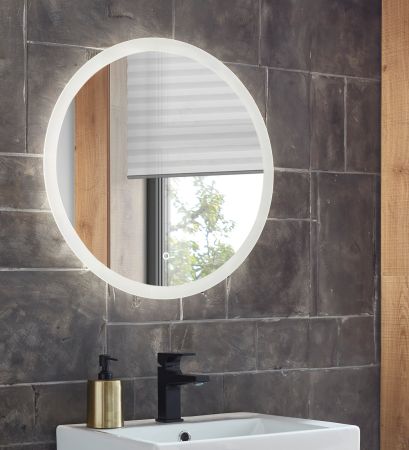 Badezimmer Spiegel Glide mit LED Beleuchtung und Touchschalter rund 60 cm