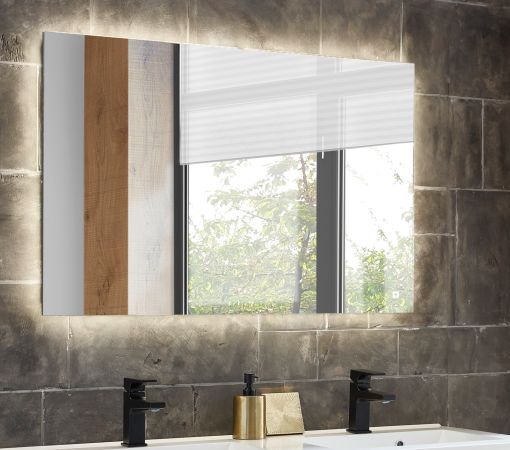 Badezimmer Spiegel Glide mit LED Beleuchtung und Touchschalter 100 cm
