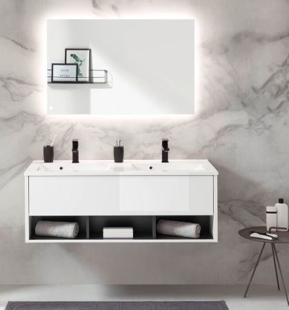Badezimmer Spiegel Glide mit LED Beleuchtung und Touchschalter 100 cm