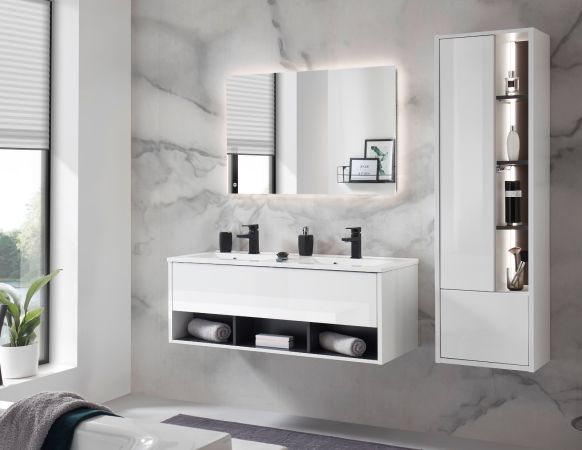Badezimmer Spiegel Glide mit LED Beleuchtung und Touchschalter 100 cm