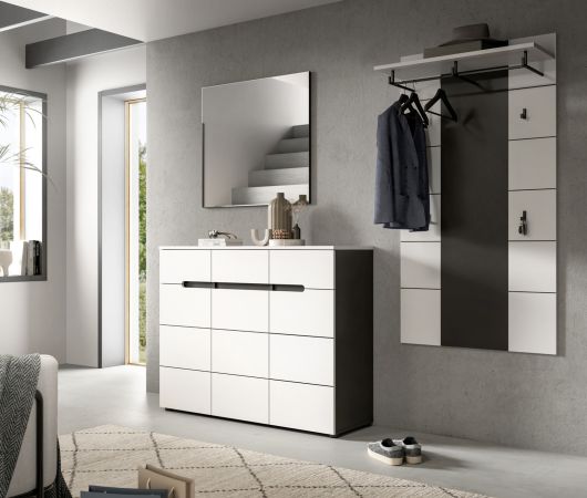 Garderobenspiegel Cooper Basalt Grau, Wandspiegel 80 cm