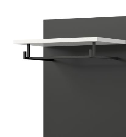 Garderobe Set 3-teilig Cooper in wei� und grau 180 cm, Soft-Close