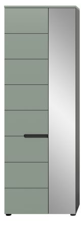 Garderobenschrank Cooper in Salbei gr�n und Basalt grau 65 x 190 cm variable Inneneinteilung, Soft-Close