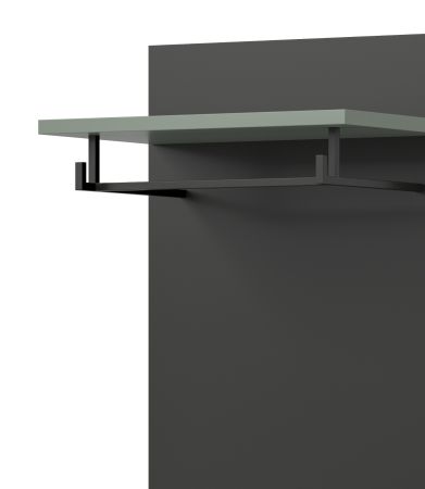 Garderobe Set 3-teilig Cooper in salbei und grau 180 cm, Soft-Close
