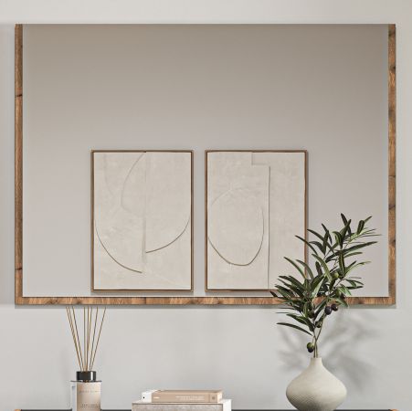 Garderobenspiegel Salud in Nox Eiche Wandspiegel 95 x 70 cm