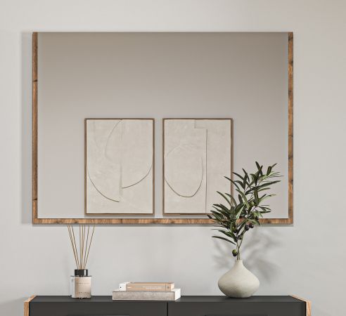 Garderobenspiegel Salud in Nox Eiche Wandspiegel 95 x 70 cm