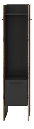 Garderobe Salud in grau und Nox Eiche Kompaktgarderobe 42 x 189 cm