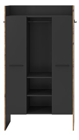Garderobe Salud in grau und Nox Eiche Kompaktgarderobe 105 x 189 cm
