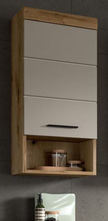 Badezimmer H�ngeschrank Shawn in Sand Kaschmir und Evoke Eiche Badschrank h�ngend 37 x 79 cm