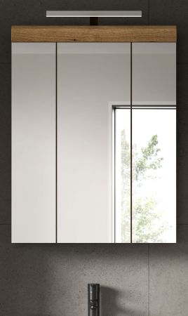 Badezimmer Spiegelschrank Shawn in Evoke Eiche Badschrank 3-t�rig 60 x 79 cm