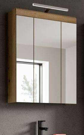 Badezimmer Spiegelschrank Shawn in Evoke Eiche Badschrank 3-t�rig 60 x 79 cm