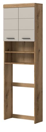 Waschmaschinenschrank Shawn in Sand Kashmir und Evoke Eiche Waschmaschinen �berbau 63 x 191 cm