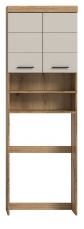 Waschmaschinenschrank Shawn in Sand Kashmir und Evoke Eiche Waschmaschinen �berbau 63 x 191 cm