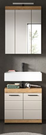 Badm�bel Set 2-teilig Shawn in Sand Kashmir und Evoke Eiche Badkombination 60 x 191 cm