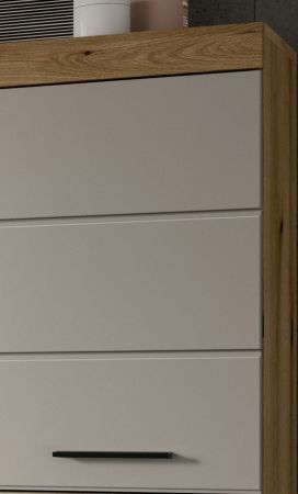 Badm�bel Set 4-teilig Shawn in Sand Kashmir und Evoke Eiche Badkombination 190 x 191 cm