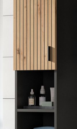 Badm�bel Set 4-teilig Livia in Artisan Eiche und grau Badkombination 200 x 192 cm