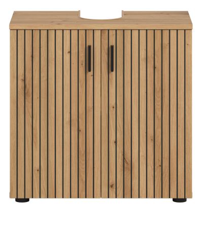 Waschbeckenunterschrank Livia in Artisan Eiche Badezimmer Unterschrank 60 cm